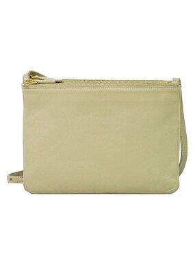 Celine Trio Large Shoulder Bag Pochette Leather Beige